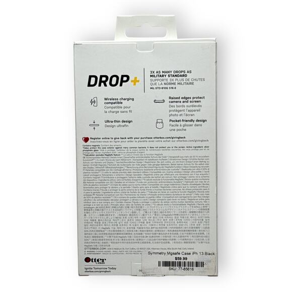 Otterbox Symmetry Series Case for iPhone 13, Black - Picture 2 of 3